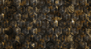 reflective tiles mural wallpaper