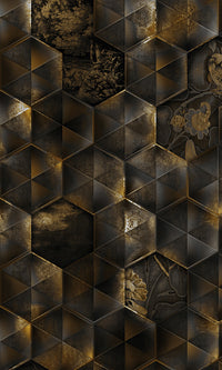 reflective tiles mural wallpaper