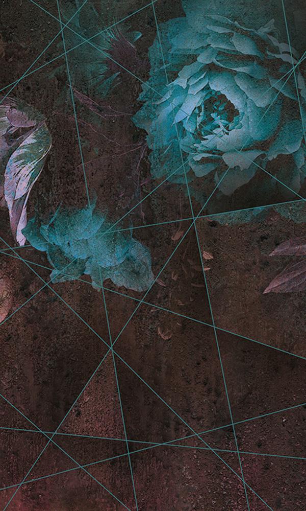 large bold floral mural wallpaper