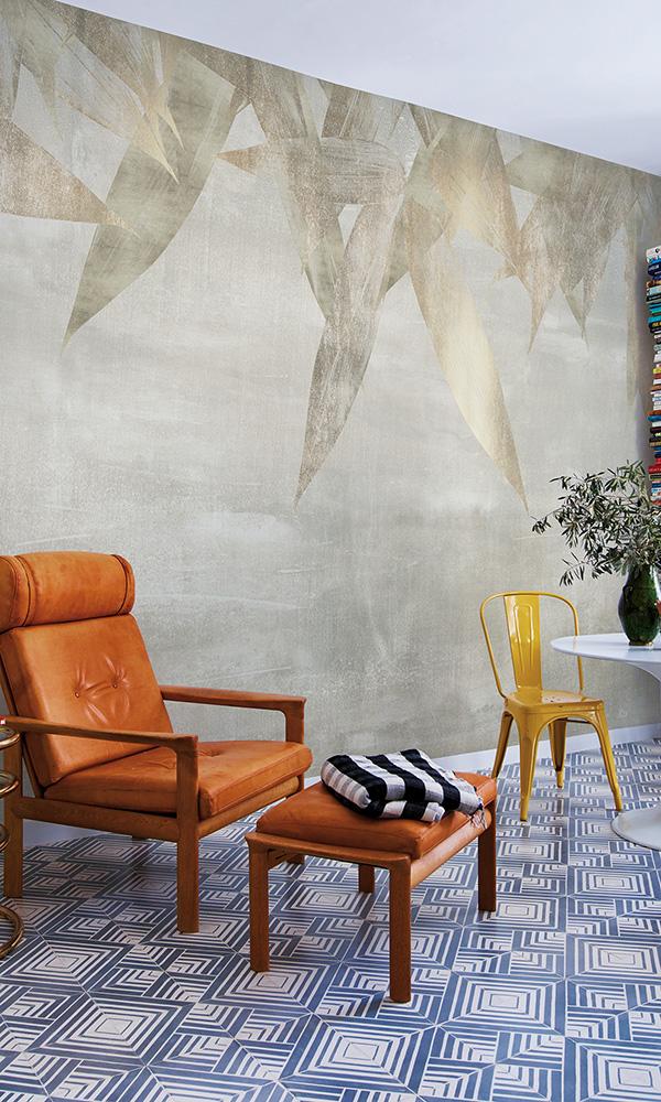 tropical botanical leaves wallpaper mural