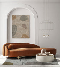 Grey Beige My Bubble Abstract & Organic Shapes Design Machine Washable Rug