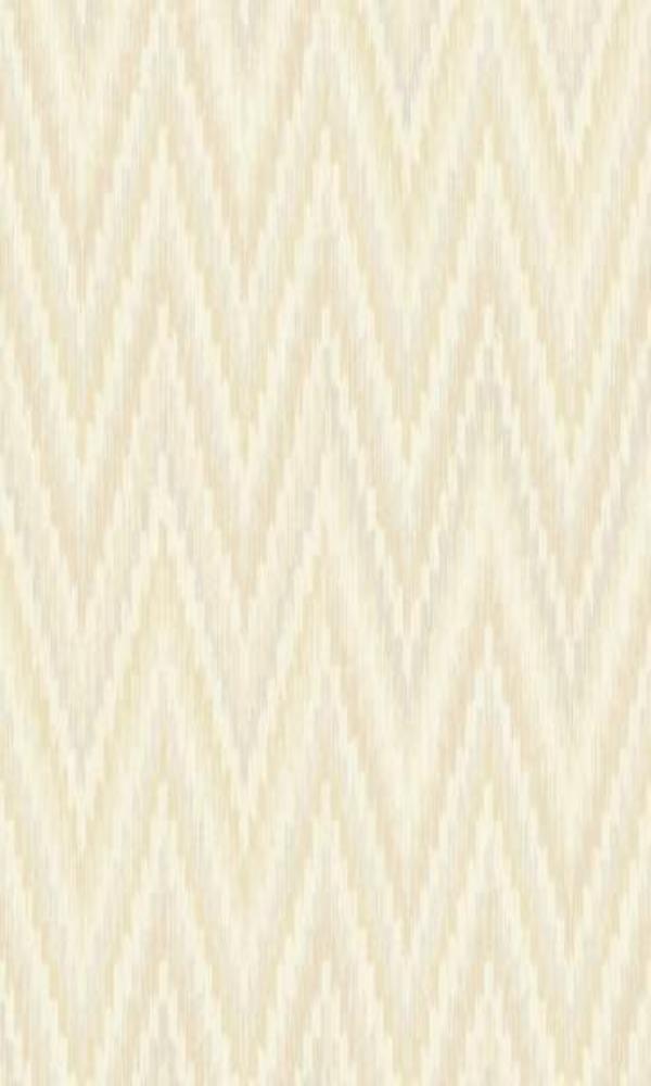 Metallic Static Zigzag Abstract Wallpaper Taupe and White R4683