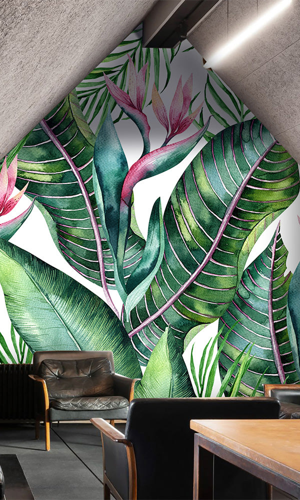 tropical retail wallpaper