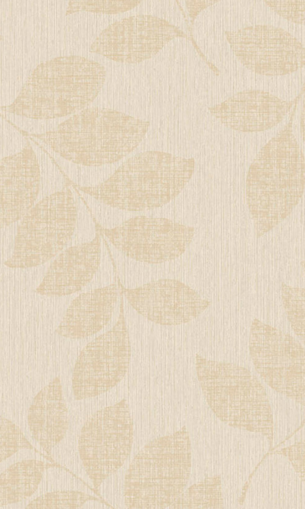 Modern Classic Satin Luxury Beige Leaf Branches Wallpaper R3773