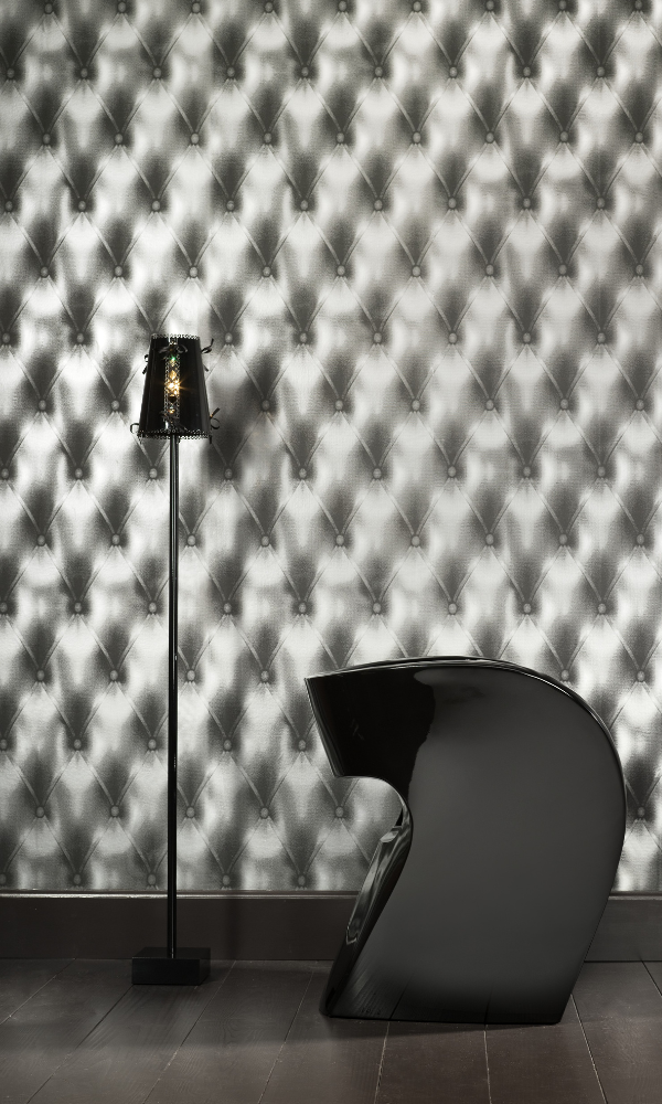 Modern Relax Black Tufted Wallpaper SR1780