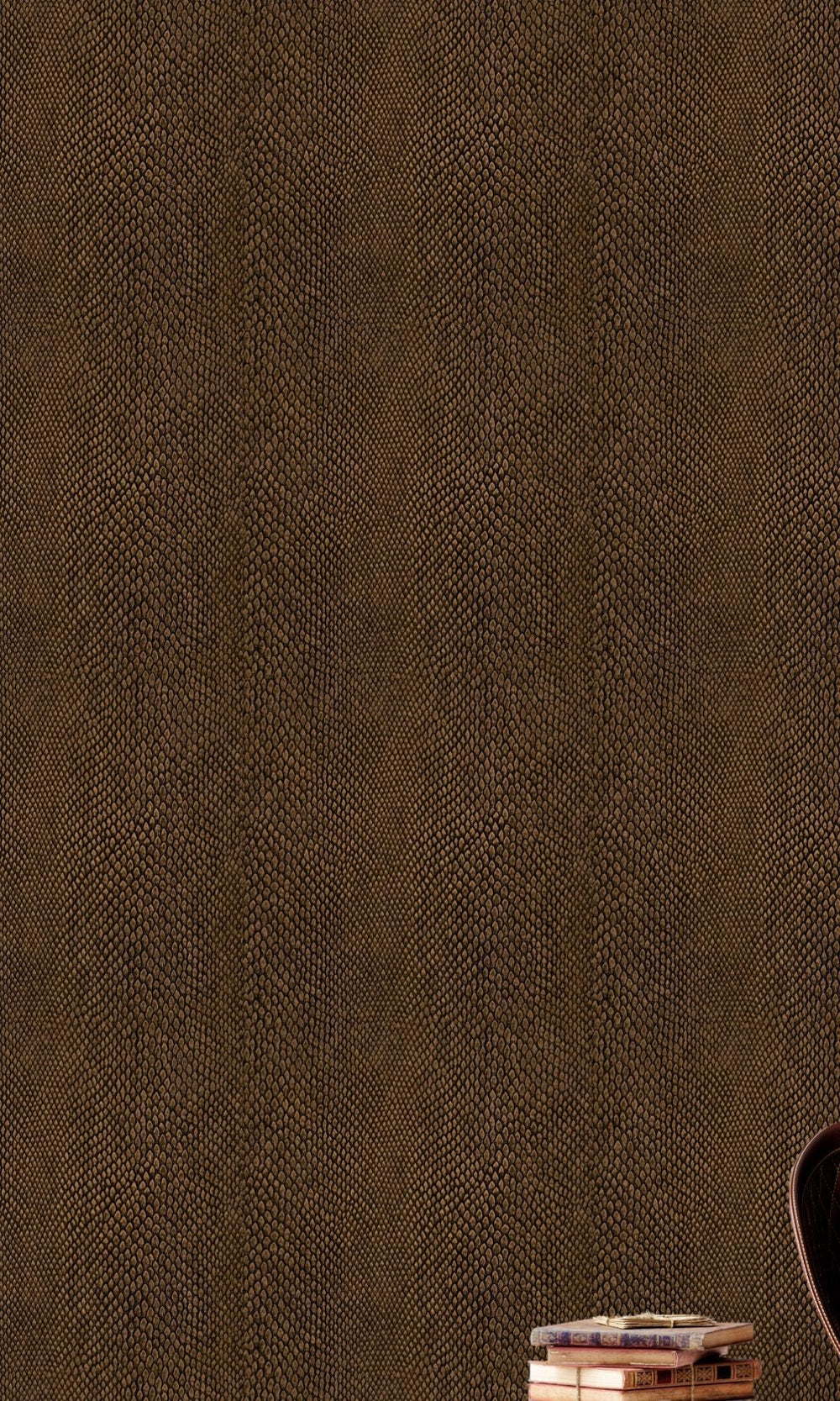 Gold Snake Print Textured Wallpaper R7928