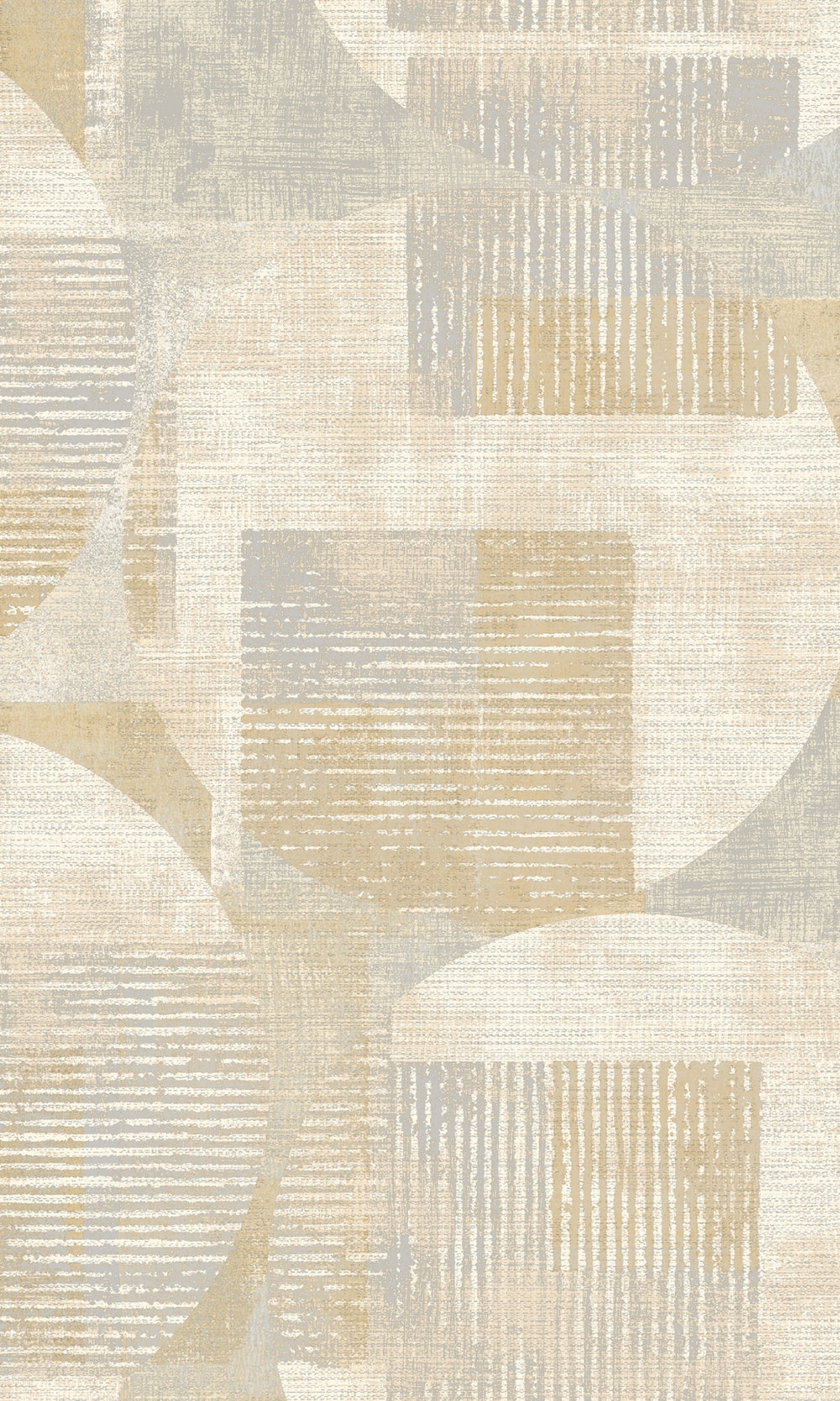 Natural Geometric Cirles and Stripes Wallpaper R8184