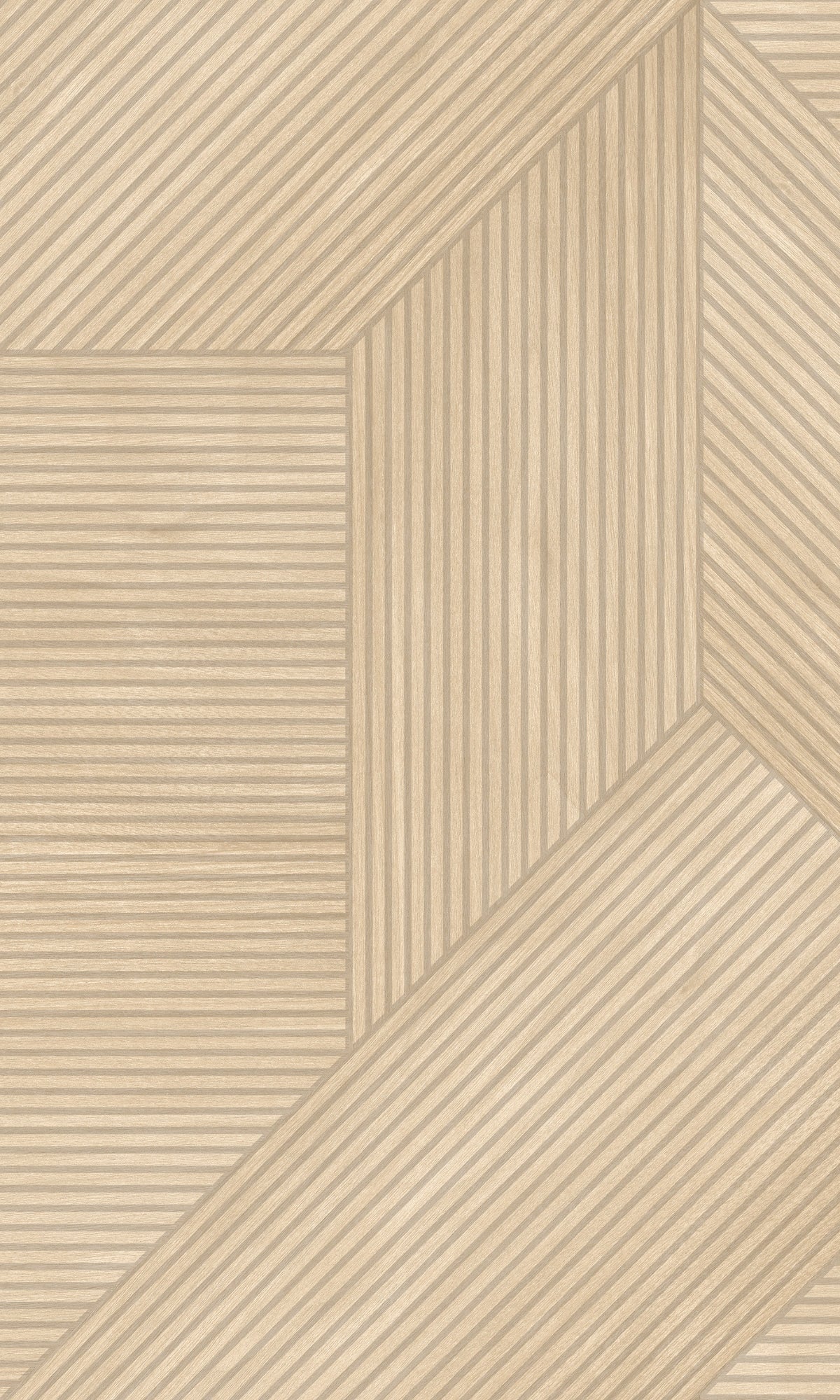 Natural Geometric Wood Panel Wallpaper R8191
