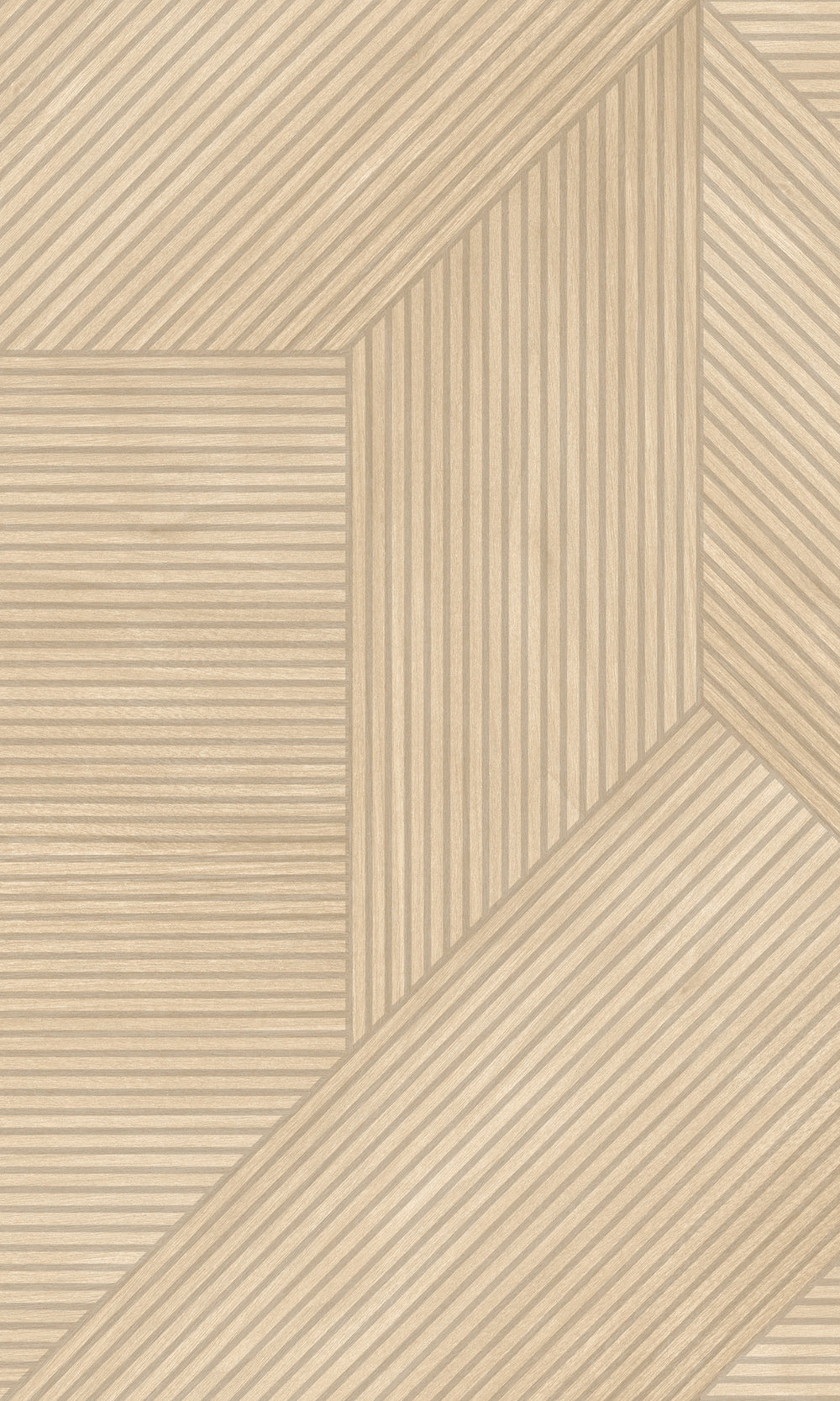Natural Geometric Wood Panel Wallpaper R8191