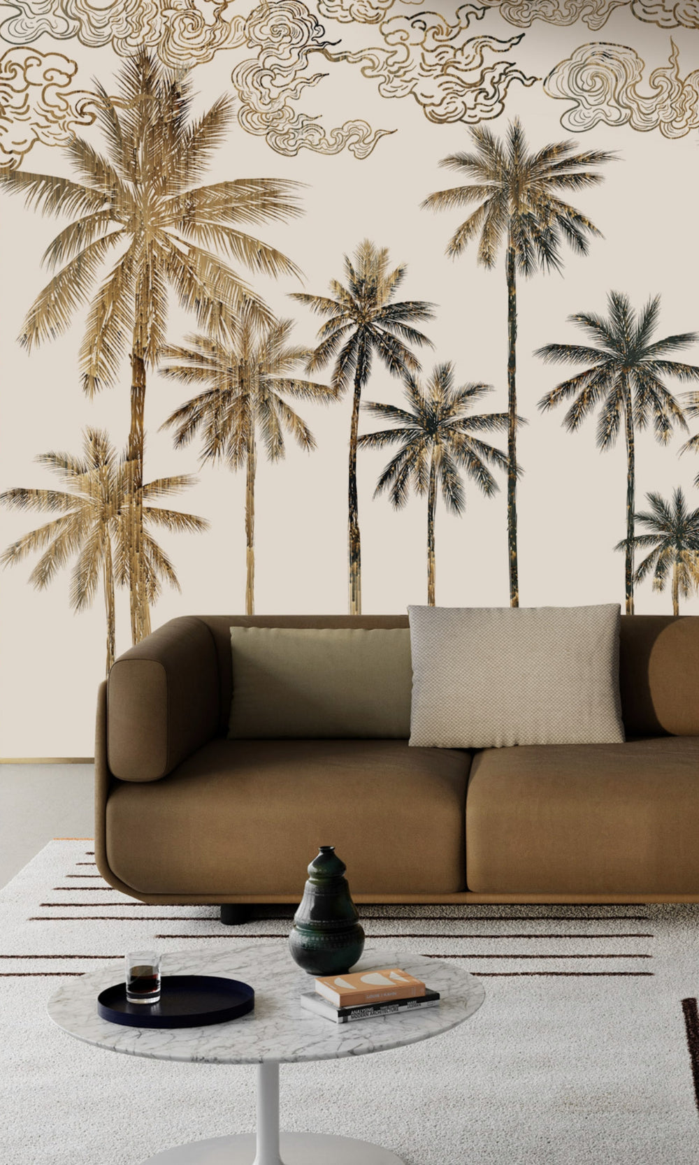 Natural Palm Trees Mural Wallpaper M1130 - Sample