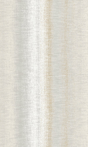Natural Woven Stripe Metallic Wallpaper R8172