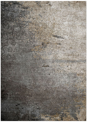 Nazer Grey Concours Contemporary Living Room Machine Washable Rug