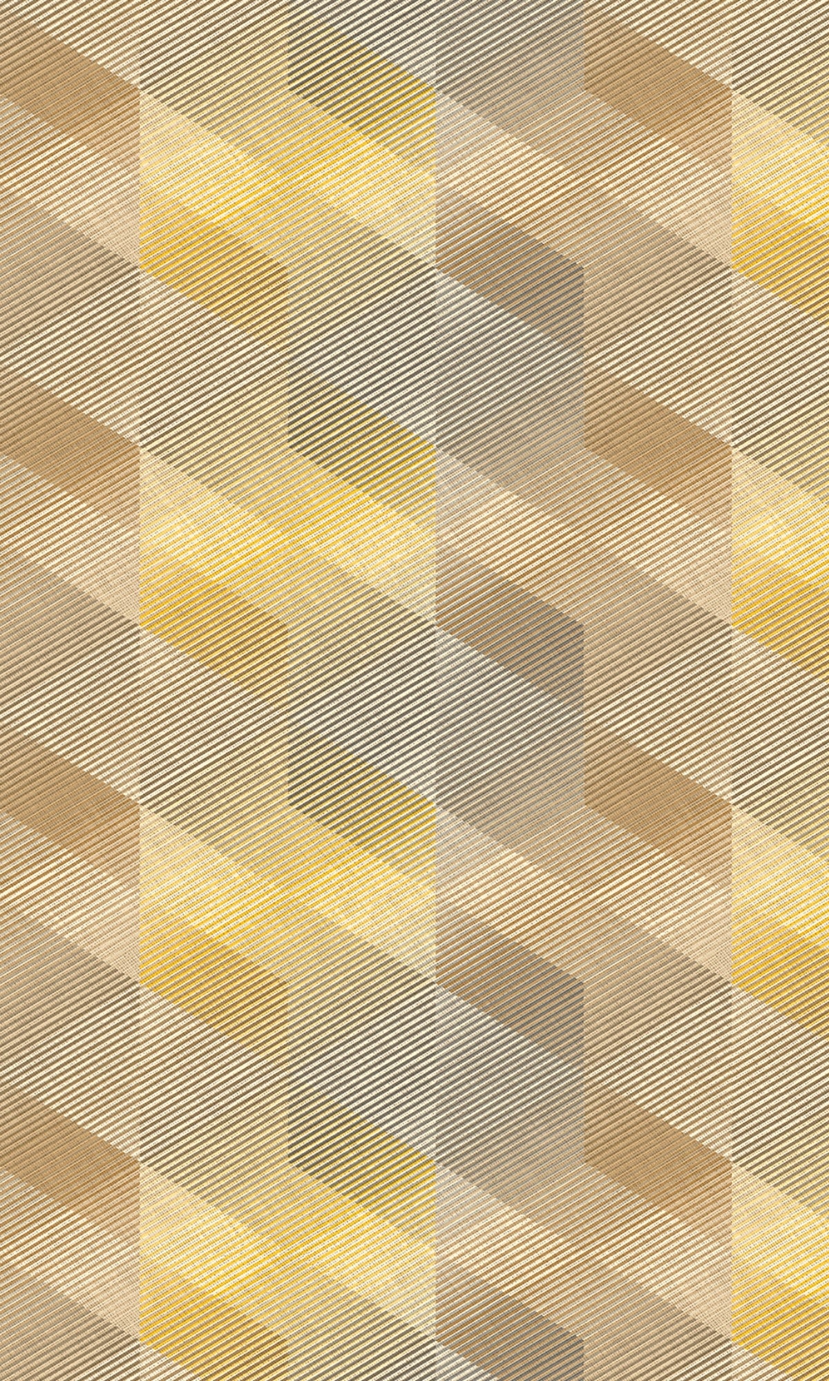 Ochre 3D Rhombus Stripe Geometric Wallpaper R8102