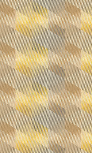 Ochre 3D Rhombus Stripe Geometric Wallpaper R8102