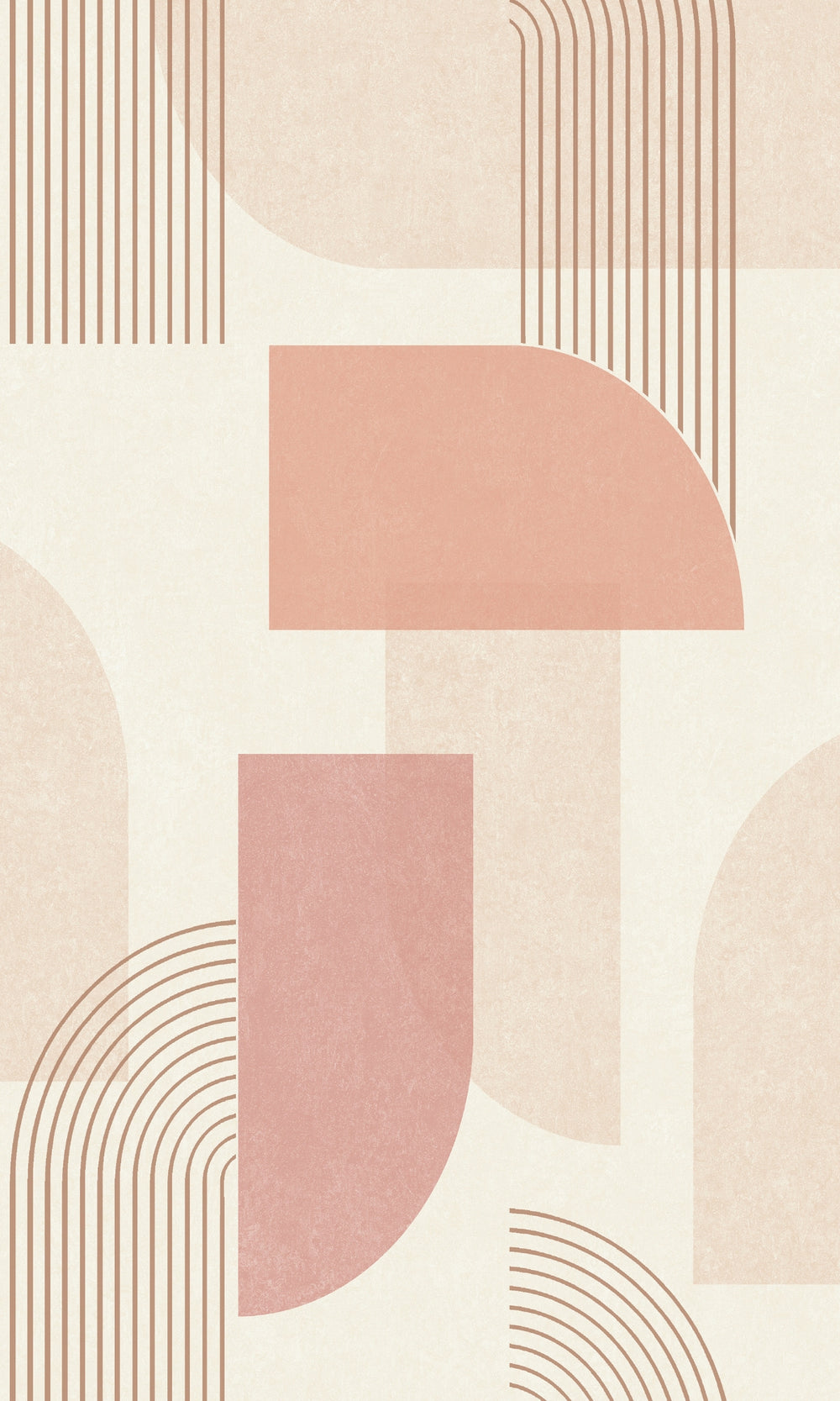 Pink Abstract Shapes Geometric Wallpaper R7967