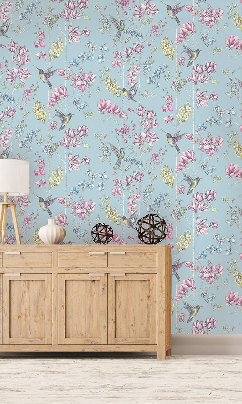 pink floral wallpaper