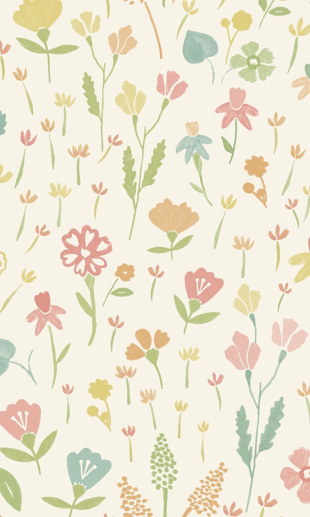 Pink Minimalist Floral Prints Wallpaper R7973