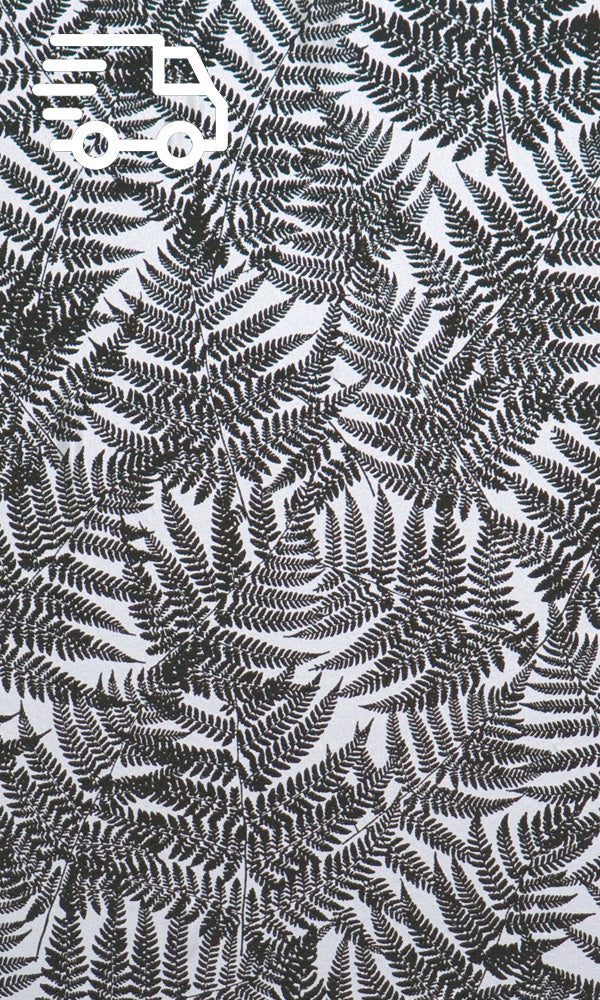 Black and White Abstract Fern Wallpaper R1529