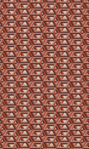 Capsicum Red Fibrous Web Geometric Wallpaper R7383
