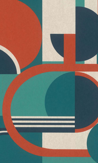 Capsicum Red & Emerald Modern Painting Geometric Wallpaper R7400