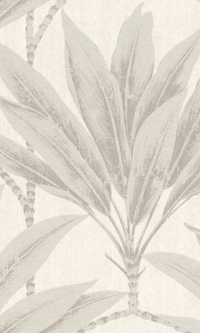 White Palm Tree Motif Botanical Wallpaper R7405