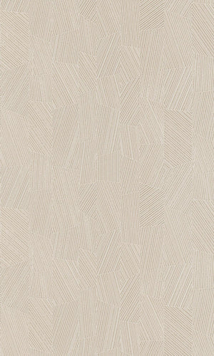 Cream Vertical Geometric Stripes Metallic Wallpaper R7738