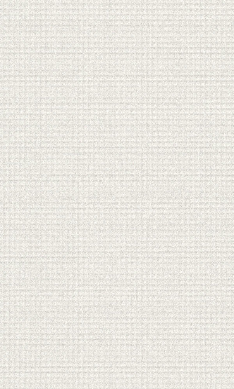 White Plain Metallic Textured Wallpaper R7748