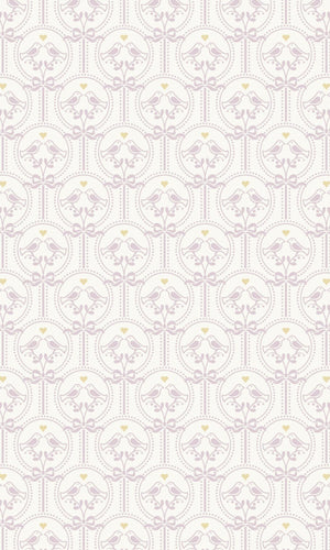 Lilac Pink Oiseaux Birds Lovers Tropical Wallpaper R7780