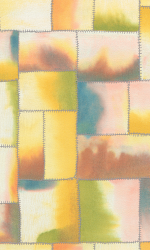 Rainbow Quilt Geometric Kids Wallpaper R2498