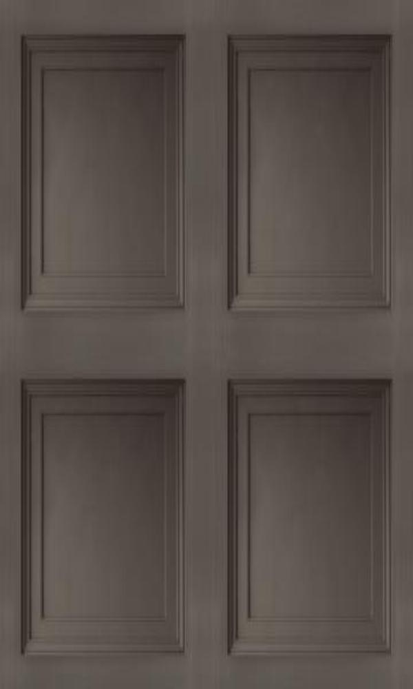 Contemporary 3D Faux Paneling Architectural Brown Wainscot Wallpaper R3697