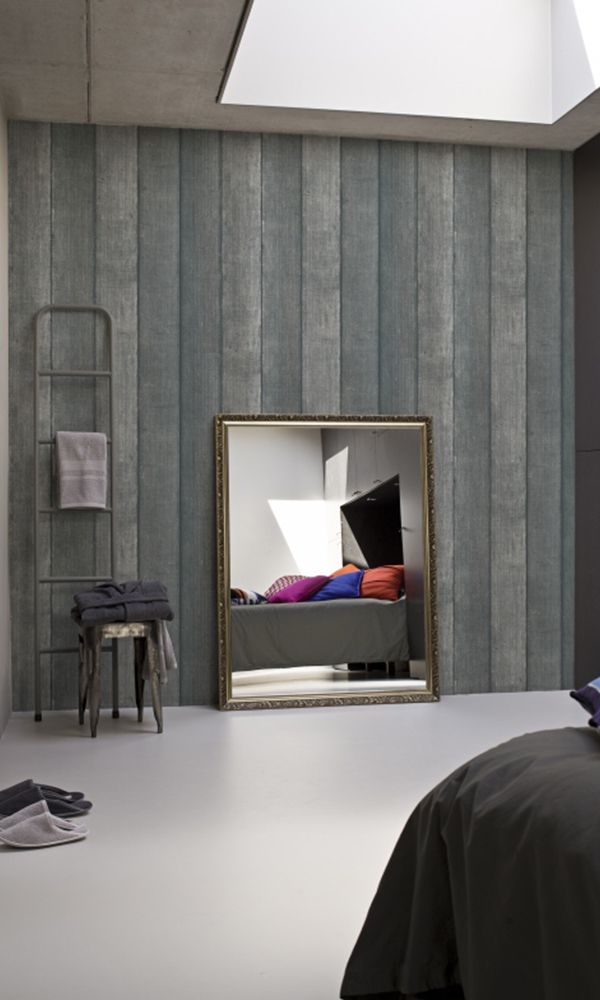 Tan Faux Wood Barrier Wallpaper R1382