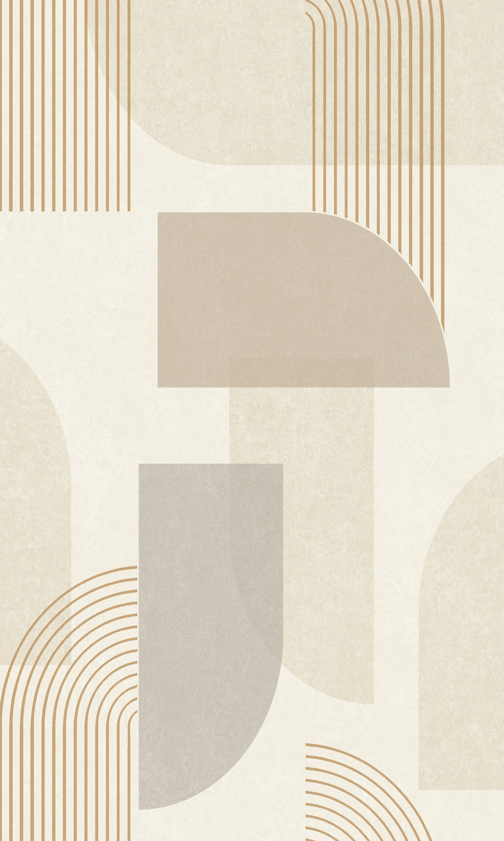 Taupe Abstract Shapes Geometric Wallpaper R7966
