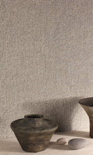 Taupe Plain Textile Wallpaper R8012