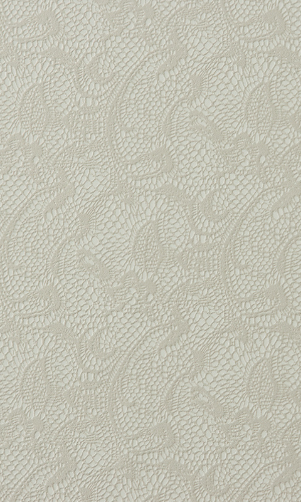 Textile Cool Grey Traditional Lace Wallpaper SR1808