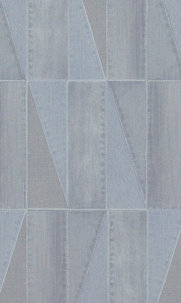 Urban Denim Patch Blue And Grey Wallpaper R4092