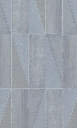Urban Denim Patch Blue And Grey Wallpaper R4092