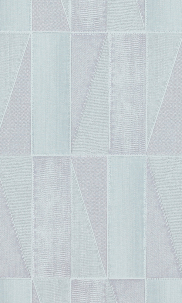 Urban Denim Patch Light Blue and Green Wallpaper R4093