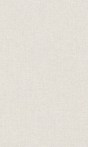 White Plain Fabric Like Textured Wallpaper R8159