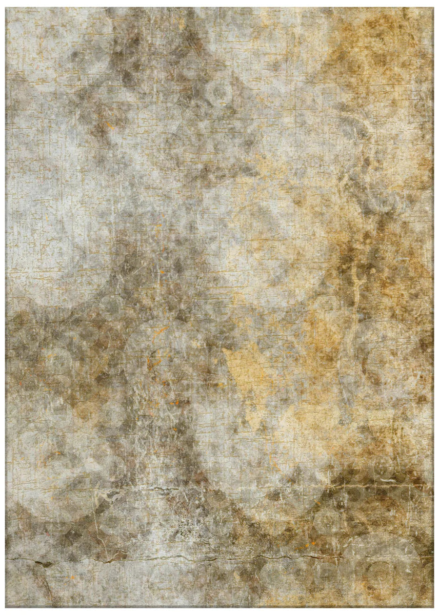 Yellow Mixing Suns Modern Geometric Machine Washable Rugs