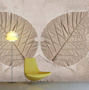 Light Brown Leaf Mural M8932 | Modern Digital Art Wallpaper