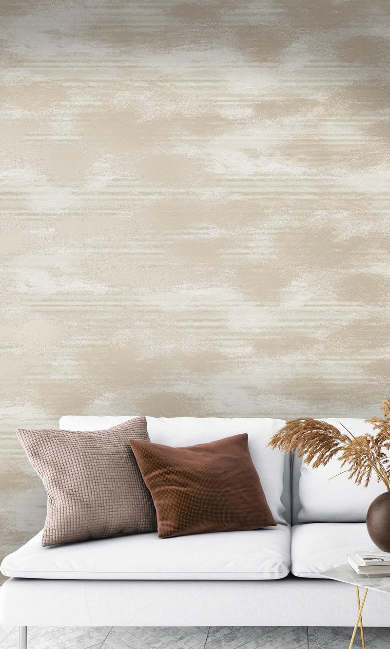 beige cloudy wallpaper
