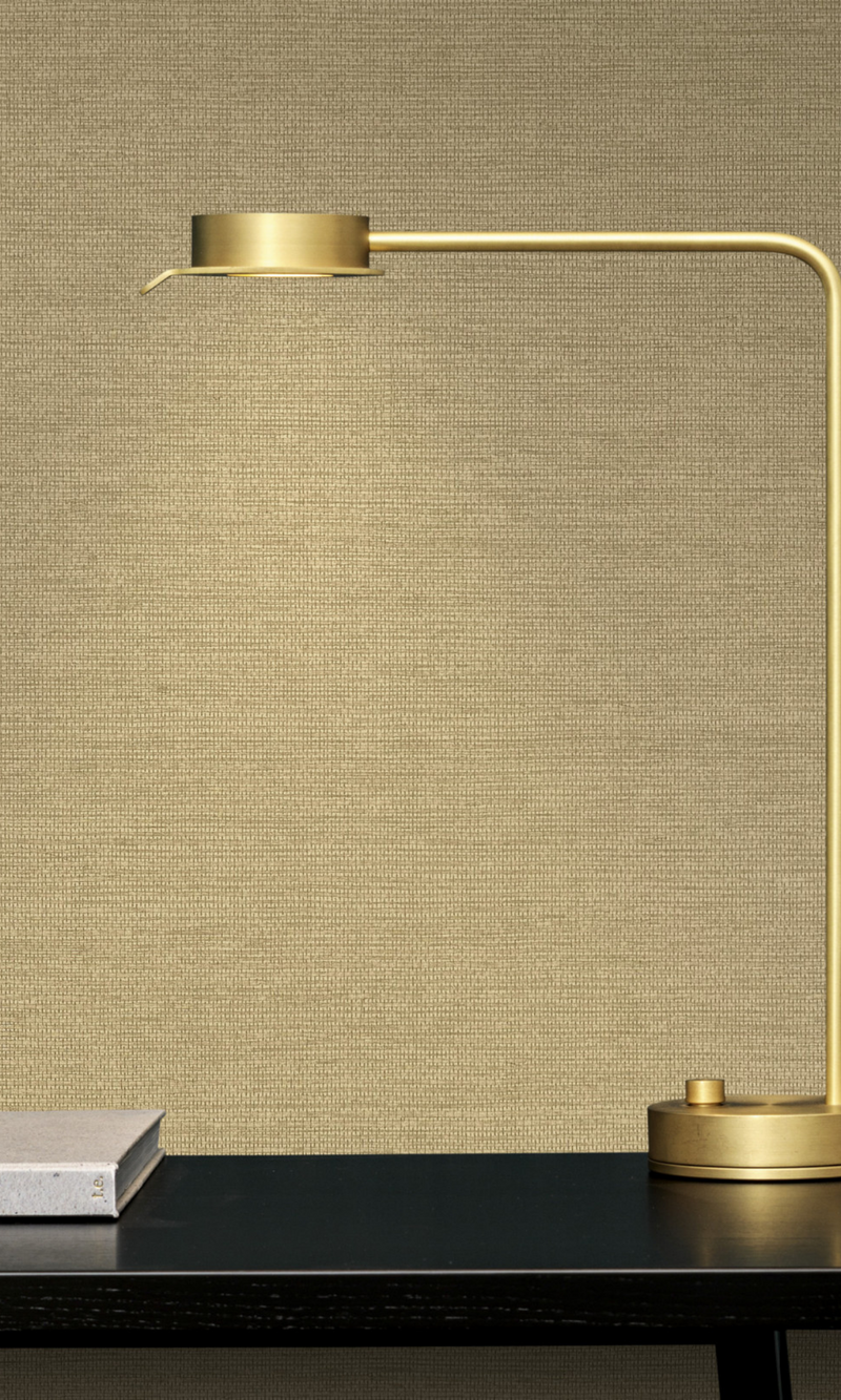 Brown Minimalist Weave Textured Commercial Wallpaper C7253