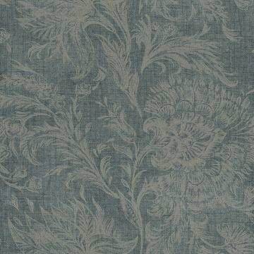 Floral Transitional Floating Floral Blue And Grey R4480