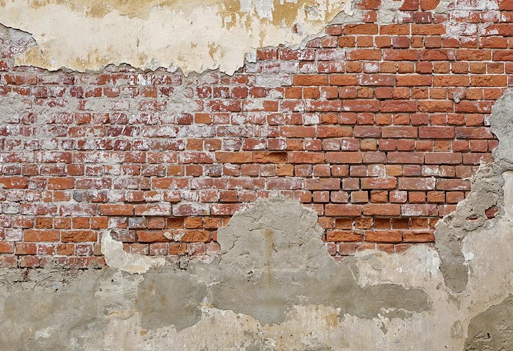 Brick Through Concrete Mural Wallpaper M9324 - Sample