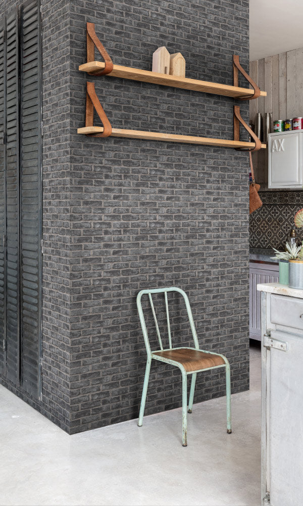 realistic faux brick wallpaper