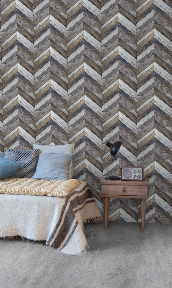faux wood rustic bedroom wallpaper