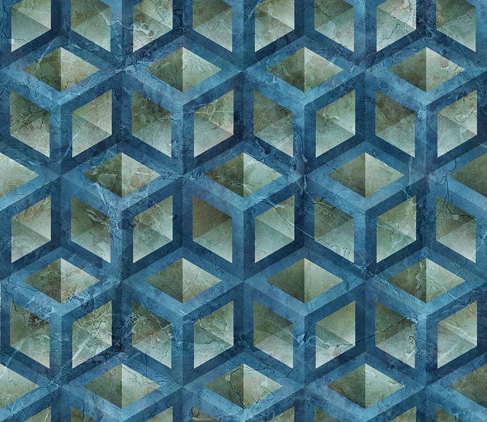 Weathered Cubes Mural Wallpaper M9330 - Sample