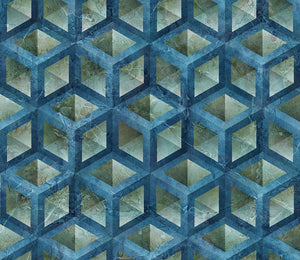 Weathered Cubes Mural Wallpaper M9330 - Sample