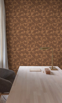 geometric puzzle home office wallpaper