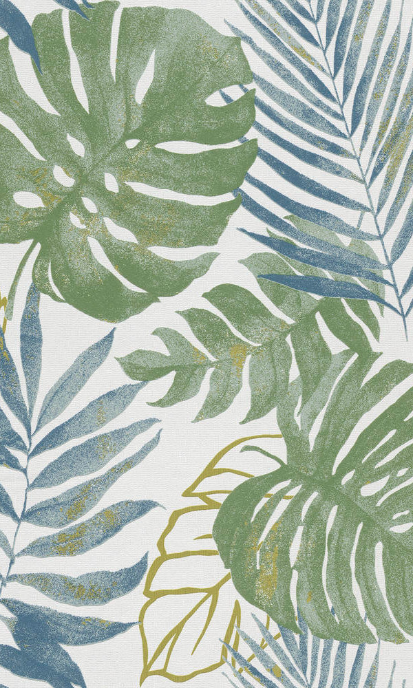 tropical botanical leaf wallpaper